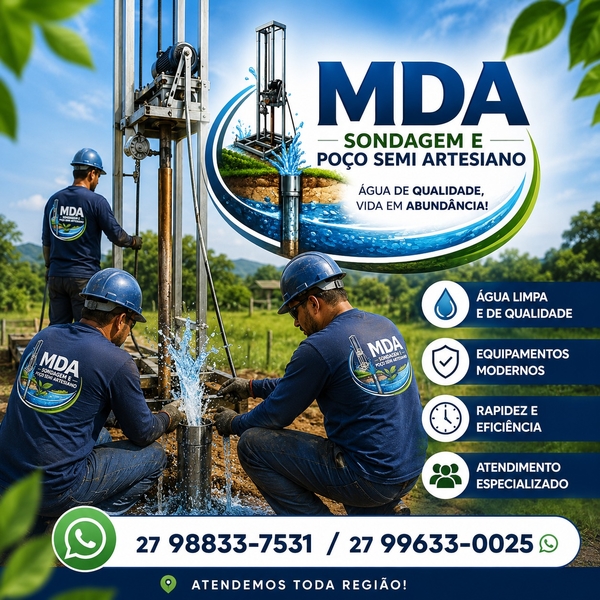 MDA Sondagem e Poço Semi Artesiano